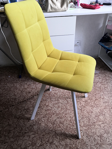 Стул на металлокаркасе Чилли бежевый / белый каркас фото покупателя 850