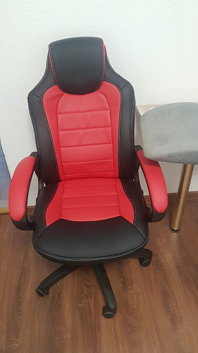 Компьютерное кресло Kadis темно-красное / черное фото покупателя 10