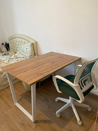 Деревянный стол Лота Лофт 140х80 черный матовый / бетон светлый фото покупателя 509