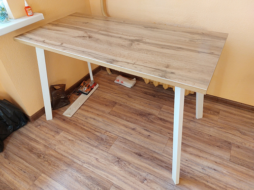 Стол Тринити Лофт 120 32 мм дуб галифакс табако / черный матовый фото покупателя 650