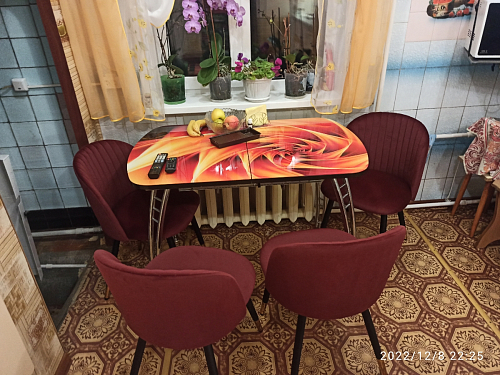 Стул на металлокаркасе Gabi dark beige / black / silver фото покупателя 114