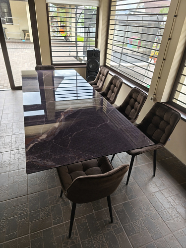 Керамический стол Монерон 200x100 brecha crema elegance / дуб монтана фото покупателя 7