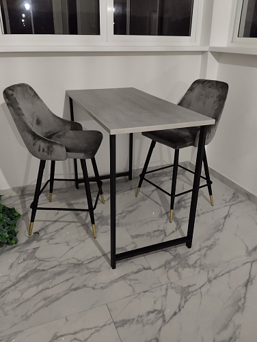 Барная стойка Дилан Лофт 120х60х110 бетон фото покупателя 78