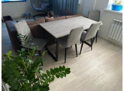 Стол Лота Лофт 140 25 мм черный матовый / бетон фото покупателя 60