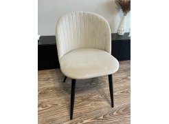 Стул на металлокаркасе Gabi 1 бежевый / черный с серебряными наконечниками фото покупателя 821