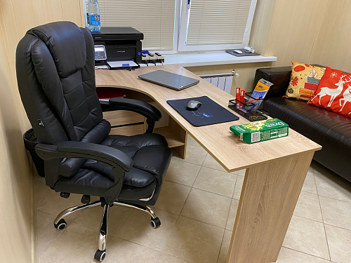 Письменный стол СПм-25 правый белый  - Уцененный экземпляр фото покупателя 74