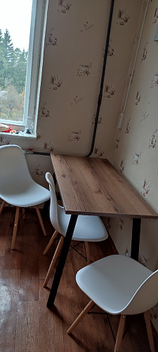 Стол Тринити Лофт 120 32 мм бетон / черный матовый фото покупателя 368