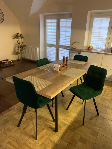 Стул на металлокаркасе Чилли бирюзовый / черный фото покупателя 1171