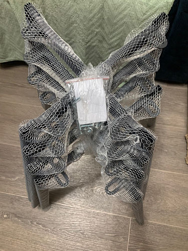 Стул на металлокаркасе Чилли К светло-серый велюр / черный каркас фото покупателя 547