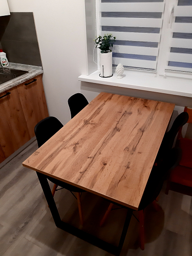 Деревянный стол Лота Лофт 140х80 черный матовый / бетон светлый фото покупателя 392