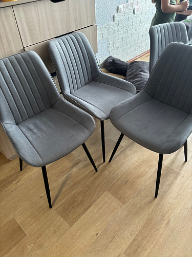 Стул на металлокаркасе Седа К крутящийся светло-серый / белый фото покупателя 108