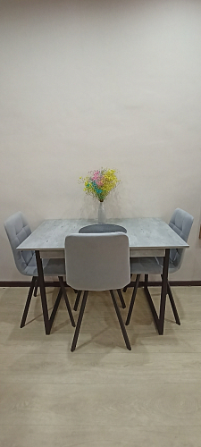 Стул на металлокаркасе Чилли синий / белый фото покупателя 1373