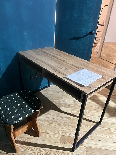 Письменный стол Леон Лофт бетон / черный матовый фото покупателя 207