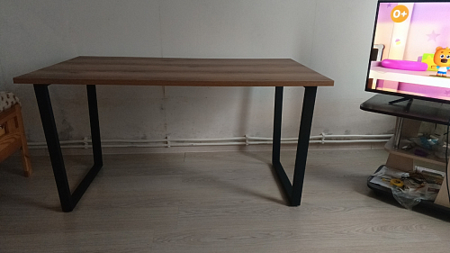 Деревянный стол Лота Лофт 120х75 белый матовый / дуб крафт золотой фото покупателя 993