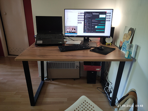 Стол Лота Лофт 140 25 мм черный матовый / бетон фото покупателя 816