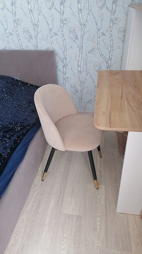 Стул на металлокаркасе Gabi latte / gold / black фото покупателя 57