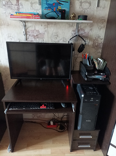 Стол компьютерный Джаз-24 правый венге фото покупателя 19