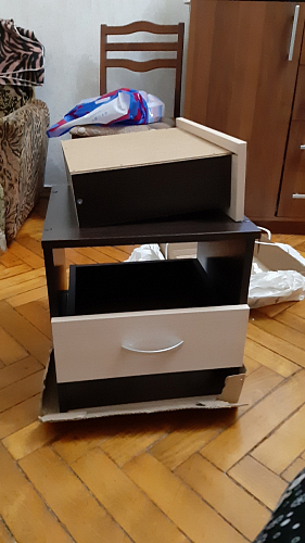 Тумба прикроватная Кэт — 7 венге / дуб белфорд фото покупателя 3