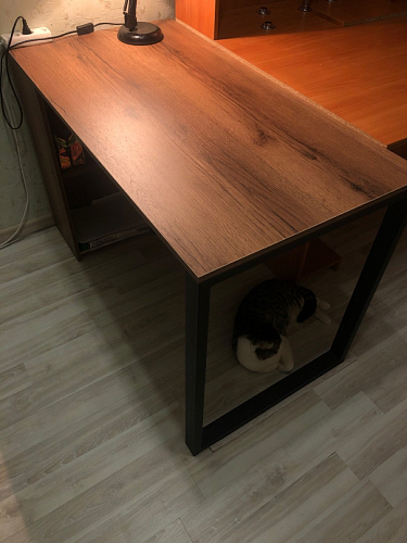 Письменный стол Битти Лофт 116х60х75 дуб вотан / белый матовый фото покупателя 3