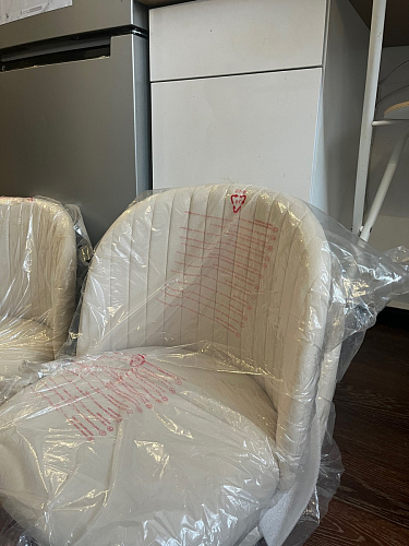 Стул на металлокаркасе Gabi 1 light blue / black / gold фото покупателя 387