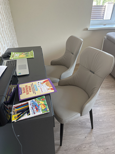 Стул на металлокаркасе Neli beige / black фото покупателя 1