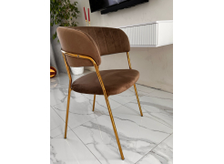 Стул на металлокаркасе Kamelia зеленый / золото фото покупателя 41