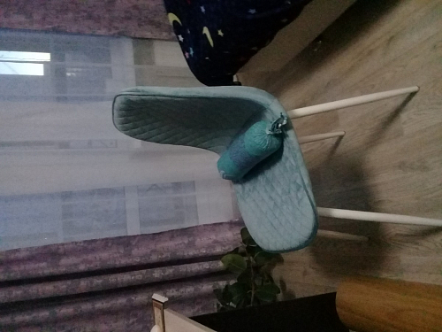 Стул на металлокаркасе Capri голубой фото покупателя 136