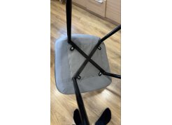 Стул на металлокаркасе Вейв светло-серый (hl 63) / 10К черный каркас фото покупателя 48