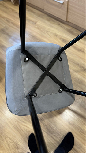 Стул на металлокаркасе Седа К латте / черный фото покупателя 48