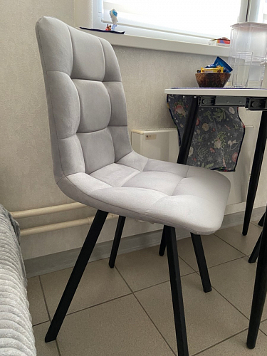 Стул на металлокаркасе Чилли синий / белый фото покупателя 1418