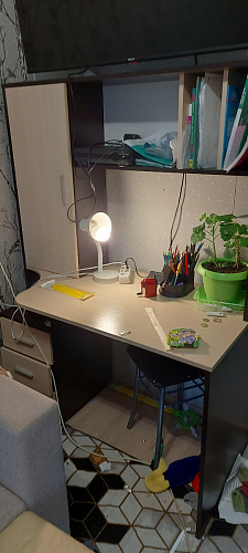 Стол компьютерный КСТ-16 бетон / белый фото покупателя 88