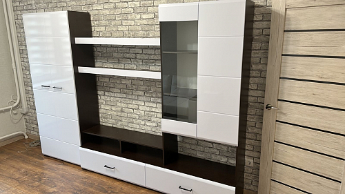 Готовая гостиная Jimenez дуб венге / белый глянец фото покупателя 1