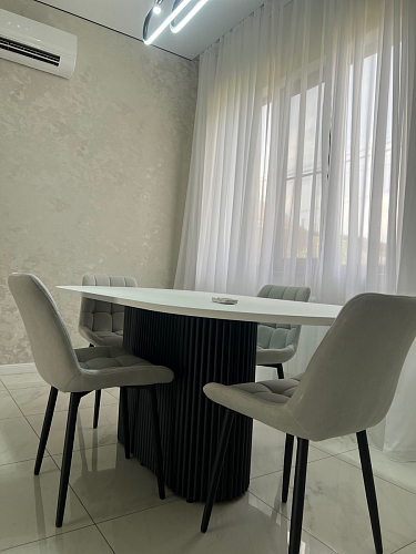 Деревянный стол Барон О 200 х 90 белая пленка шагрень / белый фото покупателя 59