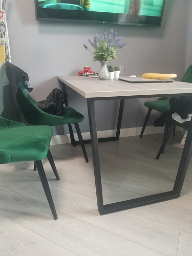 Стол Лота Лофт 120 32 мм бетон / черный матовый фото покупателя 147