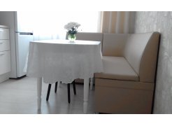 Кухонный диван Уют угловой экокожа черный правый фото покупателя 5