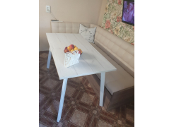 Стол Тринити Лофт 120 32 мм бетон / черный матовый фото покупателя 227