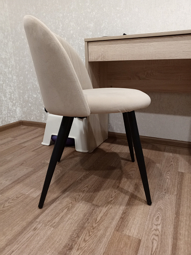 Стул на металлокаркасе Gabi 1 light blue / black / gold фото покупателя 513