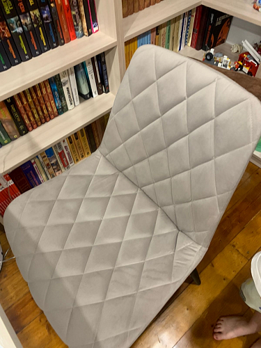 Комплект из "МР Стул Баодин К б/к латте (velutto 08) / черный каркас , 4 шт" фото покупателя 3