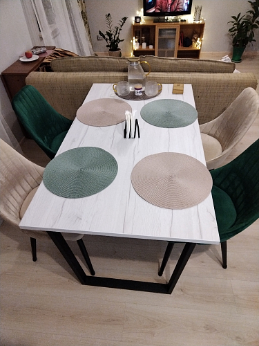 Деревянный стол Лота Лофт 140х80 дуб крафт табачный / черный матовый фото покупателя 522