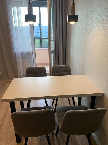 Стул на металлокаркасе Чилли синяя ткань / белый фото покупателя 357