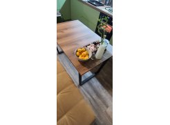 Стол Лота Лофт 140 25 мм черный матовый / дуб вотан фото покупателя 352