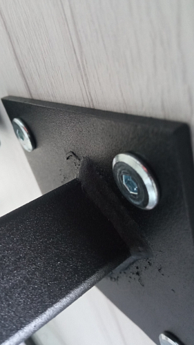 Деревянный стол Колон Лофт 120(160) х 75 черный матовый / бетон фото покупателя 48