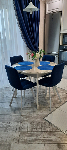 Стул на металлокаркасе Чилли черный / зеленый фото покупателя 1070