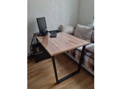 Стол Лота Лофт 120 25 мм сабия / черный матовый фото покупателя 693