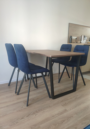 Деревянный стол Лота Лофт 120х75 белый матовый / дуб крафт золотой фото покупателя 660