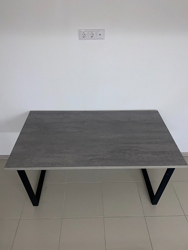 Деревянный стол Лота Лофт 140х80 черный матовый / бетон светлый фото покупателя 698