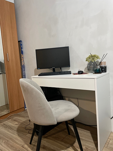 Стул на металлокаркасе Gabi dark beige / black / silver фото покупателя 807