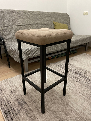 Барный стул Лофт микровелюр катания блэк / черный матовый фото покупателя 49