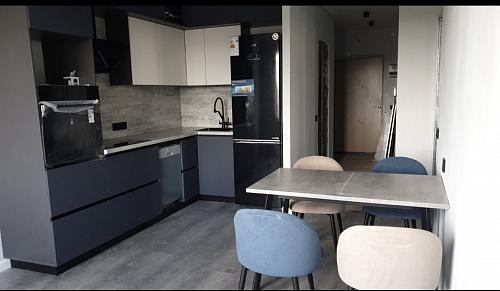 Стол Тринити Лофт 120 32 мм дуб галифакс табако / черный матовый фото покупателя 209