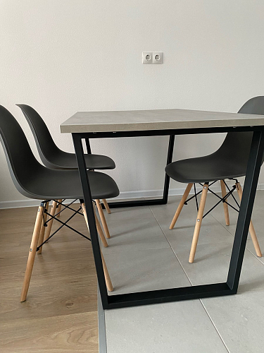 Стол раскладной Лота Лофт 120 25 мм юта / черный матовый фото покупателя 415